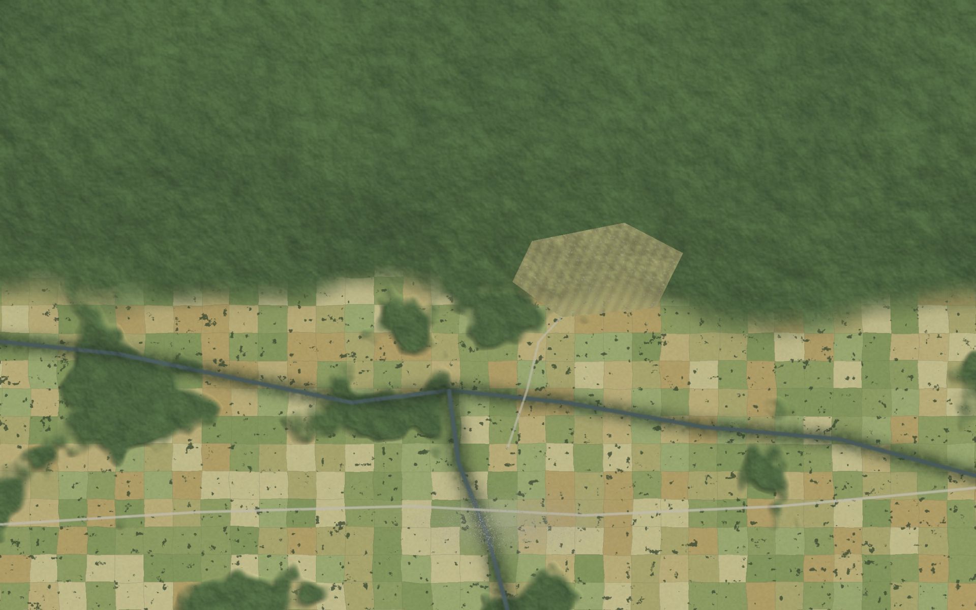 Satellite view of the Rayner Track property at the forest edge above Porepunkah, the river junction below it.